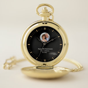 Simple modern custom photo pocket watch
