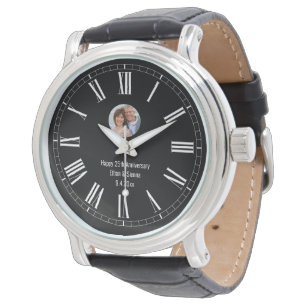 Simple modern custom photo watch