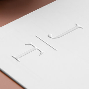 Simple Modern Custom Two Monogram Initials Embosser