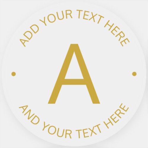 Simple Modern Customizable Text  Gold Transparent Sticker