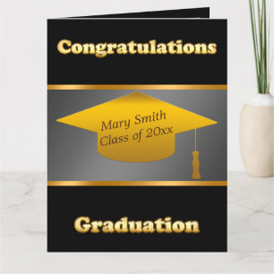 Simple Modern Customize Black Gold Card