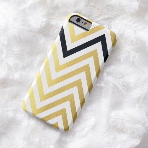 SIMPLE modern cute chevron pattern gold foil look Barely There iPhone 6 Case
