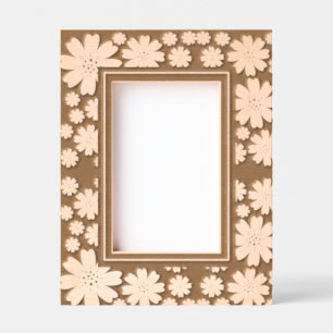 Simple Modern Cute Floral Pattern Engraved Frames