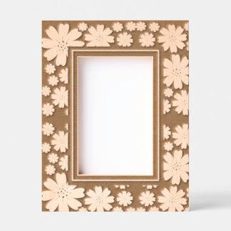Simple Modern Cute Floral Pattern Engraved Frames