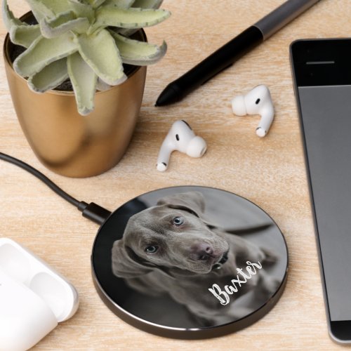 Simple Modern Cute Photo Dog Wireless Charger