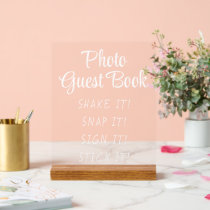 Simple Modern Cute Photo Guestbook Sign