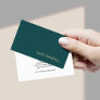 Simple Modern Dark Green Professional Business Card