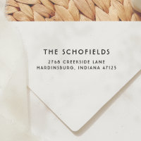 Simple Modern Deco Font Family Name Return Address