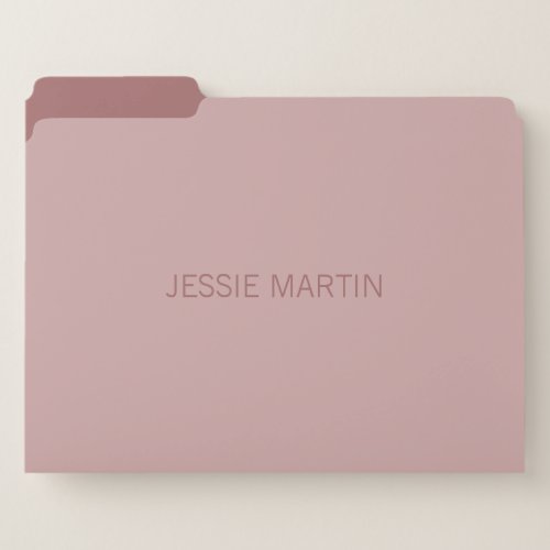 Simple Modern Deep Rose File Folder