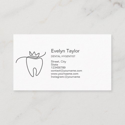 Simple Modern Dentist Dental Teeth Whitening Business Card
