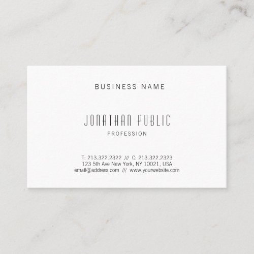 Simple Modern Design Professional Elegant Template Business Card