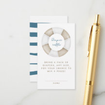 Simple Modern Diaper Raffle Nautical Baby Shower