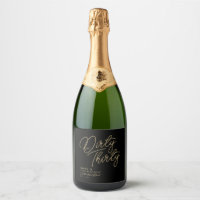 Simple Modern Dirty Thirty Personalized Sparkling