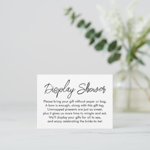 Simple Modern Display Shower Bridal Gift Card