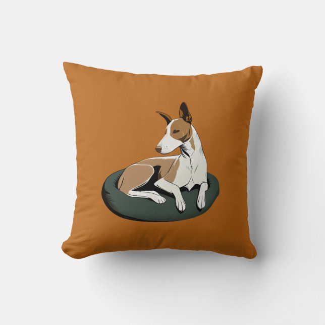 Simple Modern Dog Art Trendy Throw Pillow (Front)