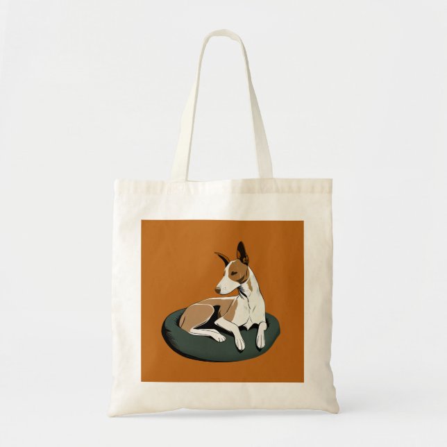 Simple Modern Dog Art Trendy  Tote Bag (Front)