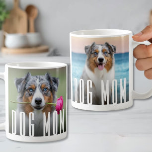 Simple Modern Dog Mom Pet Photo Coffee Mug