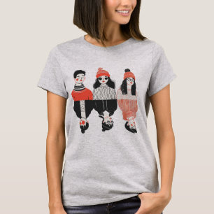 Simple modern drawing of cool young people T-Shirt