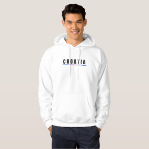 Simple Modern Dubrovnik Croatia Letter Flag Souven Hoodie