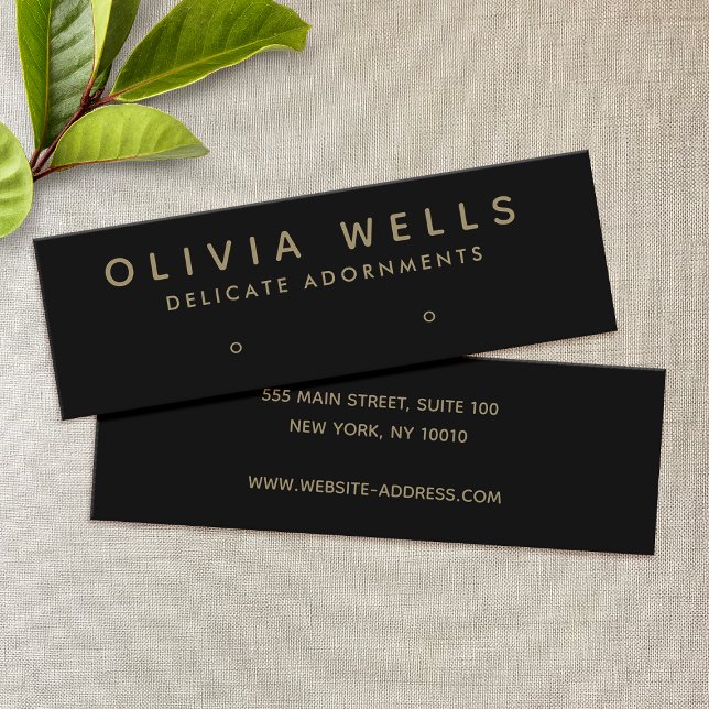 Simple Modern Earring Display Mini  Mini BusinesB Mini Business Card (Creator Uploaded)