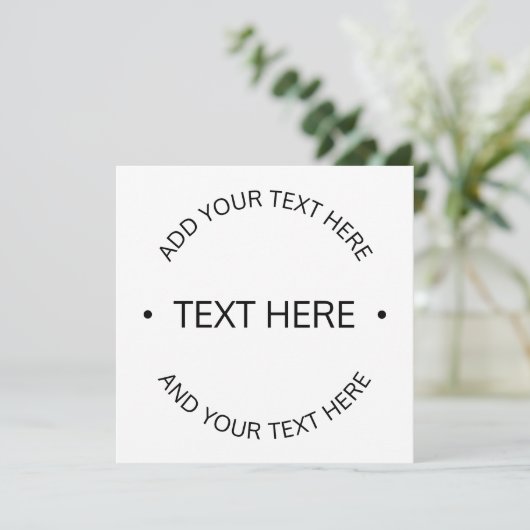 Simple Modern Editable Text | White & Black (Standing Front)