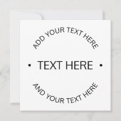 Simple Modern Editable Text | White & Black (Front)