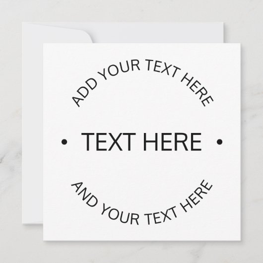 Simple Modern Editable Text | White & Black (Front)