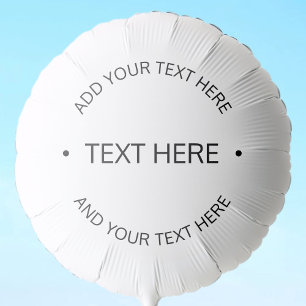 Simple Modern Editable Text White & Black Balloon