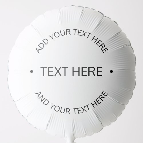 Simple Modern Editable Text  White  Black Balloon