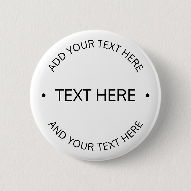 Simple Modern Editable Text | White & Black Button (Front)