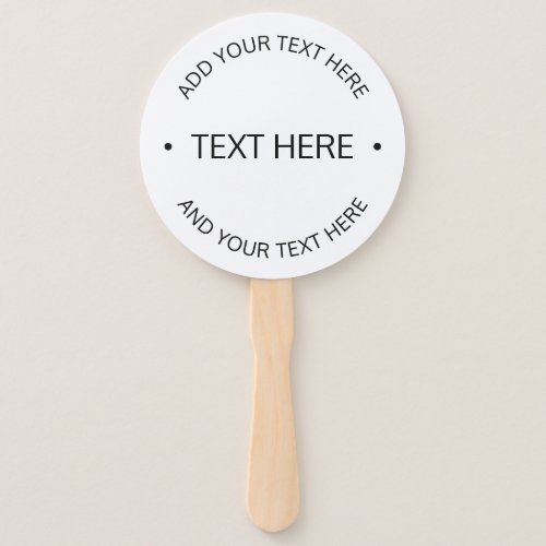 Simple Modern Editable Text  White  Black Hand Fan