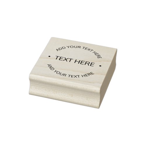 Simple Modern Editable Text  White  Black Rubber Stamp