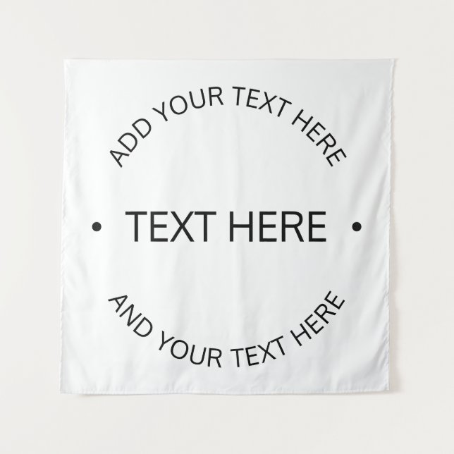 Simple Modern Editable Text | White & Black Tapestry (Front)