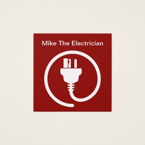 Simple Modern Electrician Business Card
