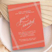 Simple Modern Elegant Birthday Party Invitation