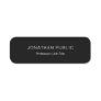 Simple Modern Elegant Black Template Rounded Name Tag