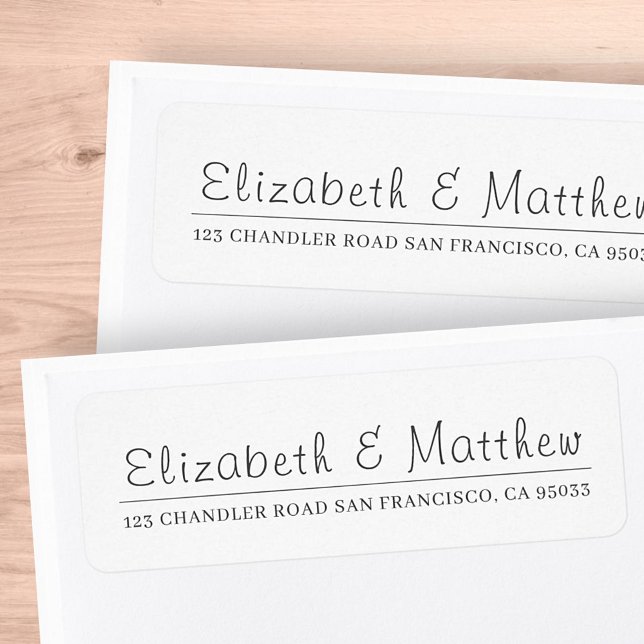 Simple Modern Elegant Chic Return Address Label (Creator Uploaded)