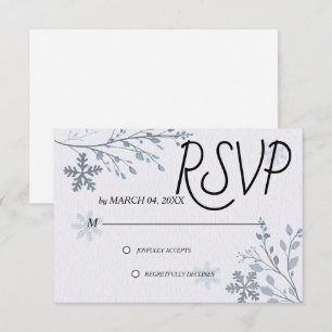 Simple Modern Elegant Classic Wedding RSVP Card