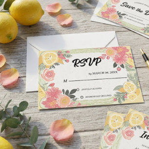Simple Modern Elegant Classic Wedding RSVP Card