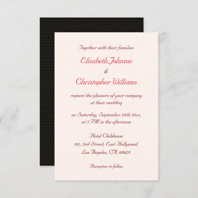 Simple Modern Elegant Custom Wedding Invitation | Zazzle