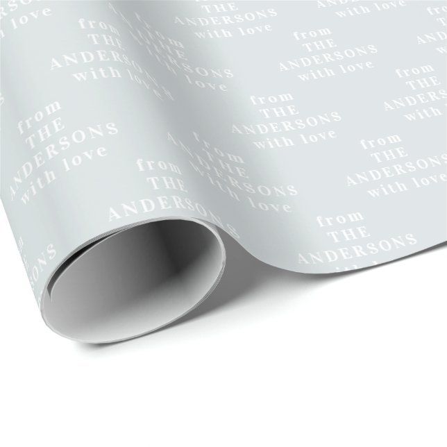 Simple Modern Elegant Custom Wrapping Paper (Roll Corner)
