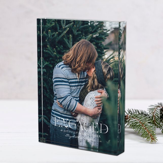 Simple Modern Elegant Engaged Photo | Christmas   Block (Creator Uploaded)