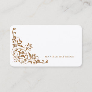 Simple Modern, Elegant Gray Linen Professional Bus Business Card