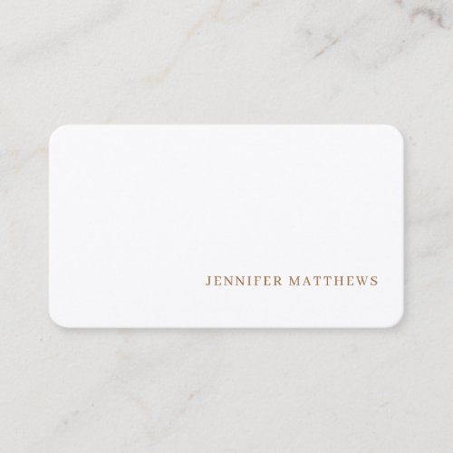 Simple Modern Elegant Gray Linen Professional Business Card