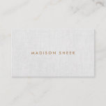 Simple Modern, Elegant Gray Linen Professional Business Card<br><div class="desc">Chic and clean with simple name front. This is a digital image of light gray linen fabric. For matching marking materials please email me at maurareed.designs@gmail.com. For high quality premade logos visit logoevolution.co. Original design by Maura Reed.</div>