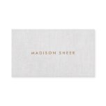 Simple Modern, Elegant Gray Linen Professional Business Card Simple Modern, Elegant Gray Linen Professional Business Card