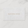 Simple Modern, Elegant Gray Linen Professional Business Card