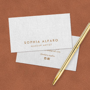 Simple Modern, Elegant Grey Beauty Professional Bu Business Card