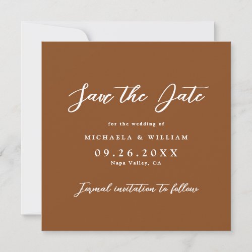 Simple Modern Elegant Monogram Logo Wedding Save The Date