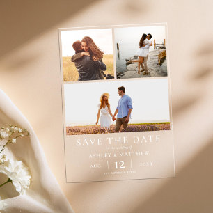 Simple Modern Elegant Photo Save the Date Wedding